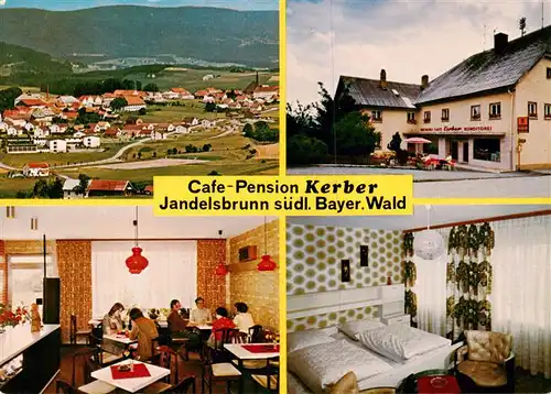 AK / Ansichtskarte 73875393 Jandelsbrunn Panorama Cafe Pension Kerber Gaststube Zimmer Jandelsbrunn