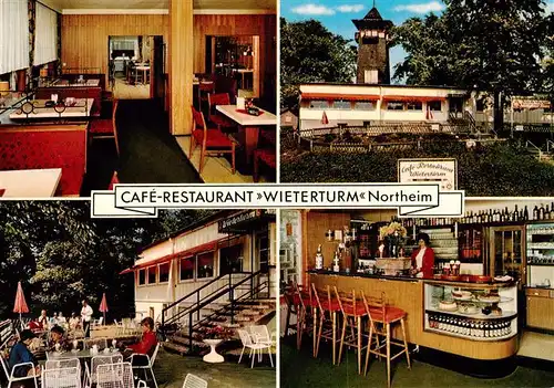 AK / Ansichtskarte 73875397 Northeim Cafe Restaurant Wieterturm Gaststube Bar Terrasse Northeim