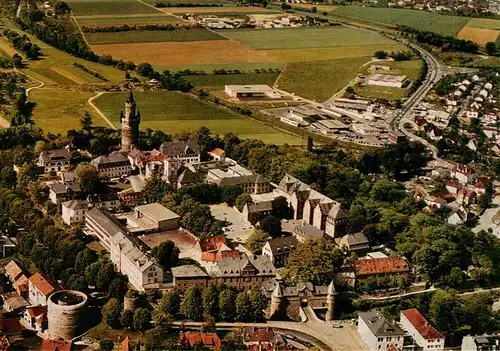 AK / Ansichtskarte  Friedberg__Hessen Fliegeraufnahme mit Kirche 