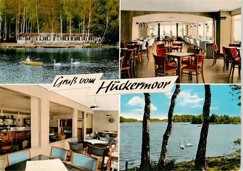 AK / Ansichtskarte 73875417 Huecker-Aschen_Spenge_NRW Huecker Moor Restaurant Zum See Gastraeume Gondelteich 