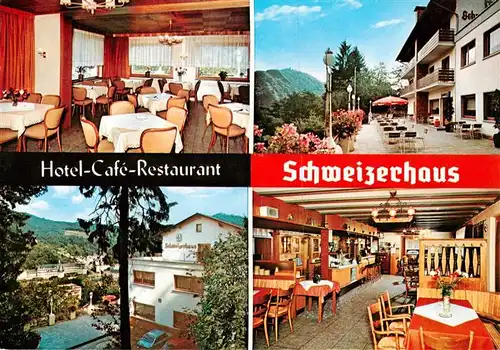 AK / Ansichtskarte  Bad_Ems Hotel Cafe Restaurant Schweizerhaus Terrasse Gastraum Bad_Ems