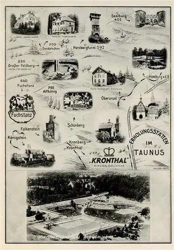 AK / Ansichtskarte  Oberursel_Taunus Schwimmbad Karte Teilansichten Oberursel Taunus