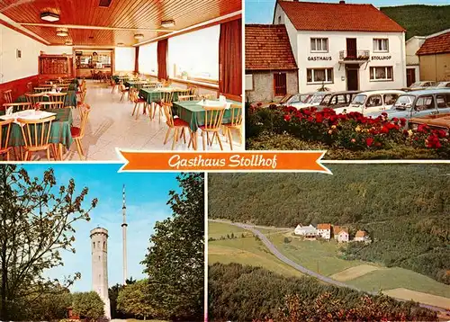 AK / Ansichtskarte  Bastenhaus Gasthaus Stollhof Gastraum Aussichtsturm Fliegeraufnahme bastenhaus