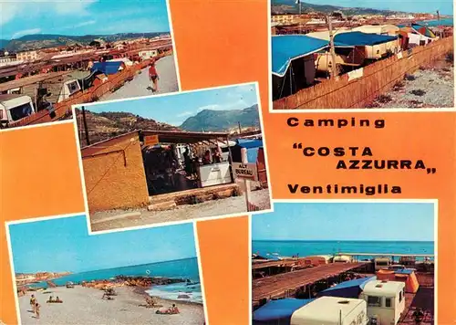 AK / Ansichtskarte 73875472 Ventimiglia_Vintimille_Liguria_IT Camping Costa Azzurra Strandpartie 