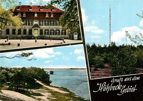 AK / Ansichtskarte 73875473 Hoehbeck_Elbe Schloss Strandpartie Sendemast 