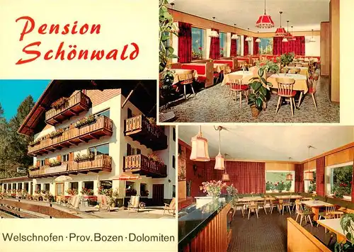 AK / Ansichtskarte 73875501 Welschnofen_Suedtirol_IT Pension Schoenwald Gastraeume 