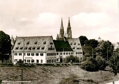 AK / Ansichtskarte  Regensburg Jugendherberge Kirche Regensburg