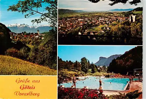 AK / Ansichtskarte 73875532 Goetzis_Meschach_Vorarlberg_AT Teilansicht Panorama Schwimmbad 