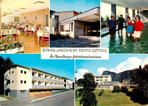 AK / Ansichtskarte 73875533 Goetzis_Meschach_Vorarlberg_AT Erholungsheim Ruette Speisesaal Hallenbad Teilansichten 