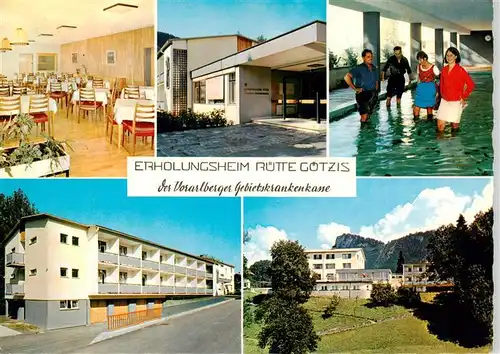 AK / Ansichtskarte  Goetzis_Meschach_Vorarlberg_AT Erholungsheim Ruette der Vorarlberger Gebietskrankenkasse Speisesaal Hallenbad Park 