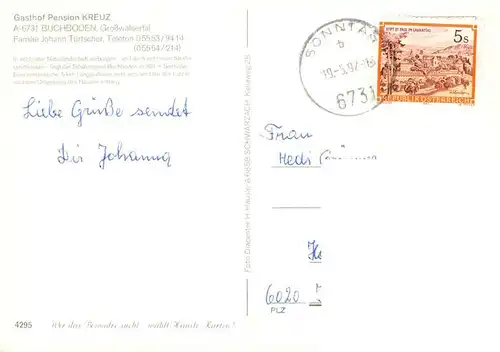 AK / Ansichtskarte  Buchboden Gasthof Pension Kreuz Buchboden