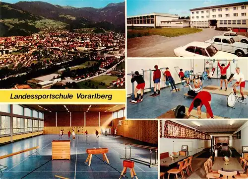 AK / Ansichtskarte  Dornbirn_Vorarlberg_AT Panorama Landessportschule Vorarlberg Details Kegelbahn 