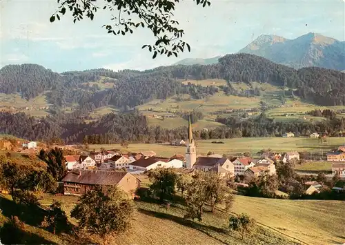 AK / Ansichtskarte 73875575 Lingenau_Vorarlberg Panorama mit Winterstaude Lingenau Vorarlberg