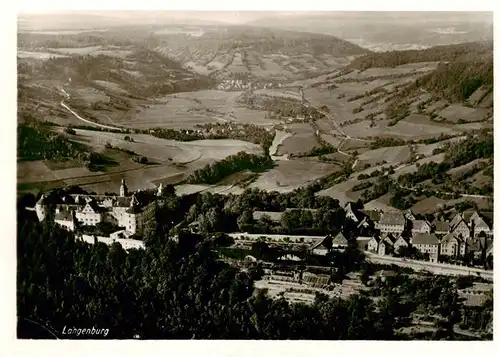 AK / Ansichtskarte  Langenburg_Wuerttemberg Schloss Langenburg Fliegeraufnahme Langenburg Wuerttemberg