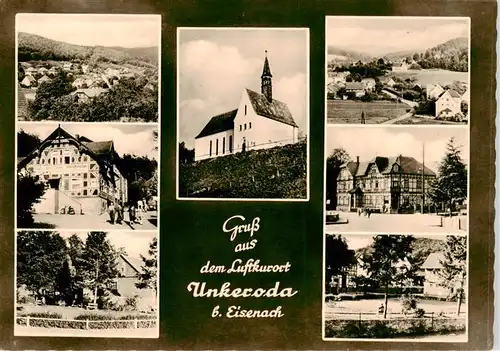 AK / Ansichtskarte  Unkeroda_Eisenach_Thueringen Panorama Ortsansichten Kirche Unkeroda_Eisenach