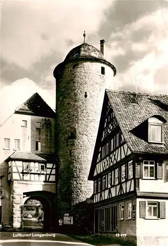 AK / Ansichtskarte  Langenburg_Wuerttemberg Stadttor Fachwerkhaeuser Langenburg Wuerttemberg