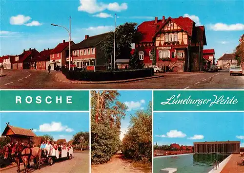 AK / Ansichtskarte 73875616 Rosche Gast und Pensionshaus Werner Pferdebus Frei und Hallenbad Rosche