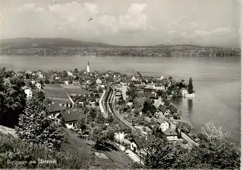 AK / Ansichtskarte  Berlingen_Untersee Fliegeraufnahme Berlingen Untersee