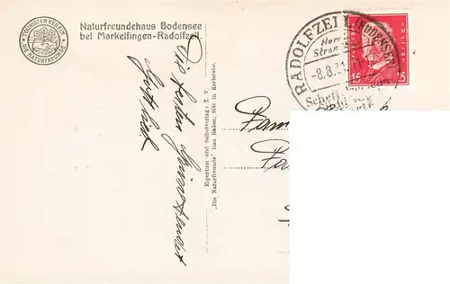 AK / Ansichtskarte  Markelfingen Naturfreundehaus Bodensee Markelfingen