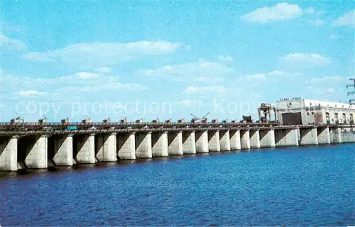 AK / Ansichtskarte 73875724 Nowa_Kachowka_Herson_Cherson_Ukraine Kakhovka Hydroectric Wasserkraftwerk 