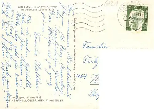 AK / Ansichtskarte  Kortelshuette_Rothenberg_Odenwald Ortsansicht 
