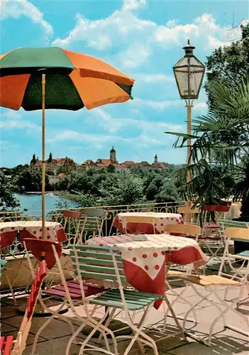 AK / Ansichtskarte 73875785 Neuburg__Donau Cafe Arcoschloesschen Terrasse 