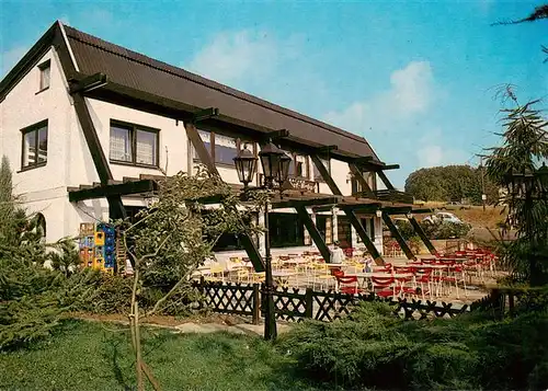 AK / Ansichtskarte 73875809 Weipoltshausen_Unterfranken Speisegaststaette Distelstuben Terrasse Weipoltshausen