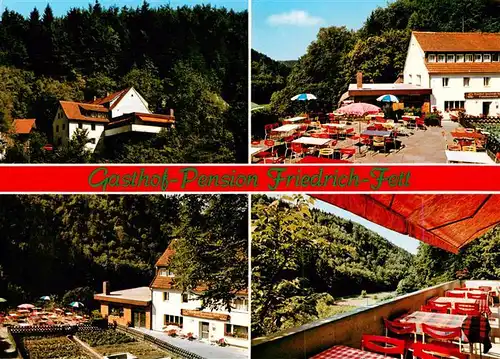 AK / Ansichtskarte  Schlehenmuehle_Egloffstein Gasthaus Pension Friedrich Fett Terrassen 