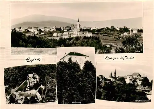 AK / Ansichtskarte  Eging__See_Bayerischer_Wald Panorama Schloss Englburg Saldenburg Schloss Fuerstenstein 