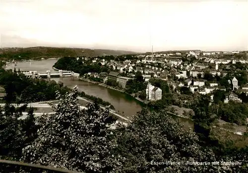 AK / Ansichtskarte  Werden_Ruhr_Essen Ruhrpartie mit Stauwehr 