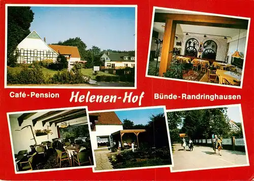 AK / Ansichtskarte  Randringhausen_Bad_Buende Cafe Pension Helenen Hof Gastraeume Reiter 