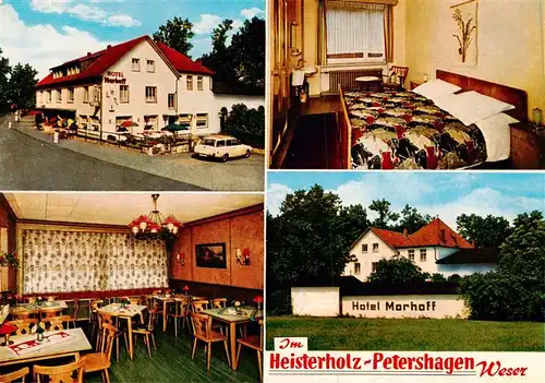 AK / Ansichtskarte 73875841 Petershagen_Weser Hotel Morhoff Gaststube Zimmer Petershagen Weser