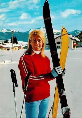 AK / Ansichtskarte 73875857 Oberstaufen Olympiasiegerin Heide Schmid-Biebl Ski-Abfahrt Sportler Oberstaufen