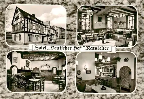 AK / Ansichtskarte  Ahrweiler_Ahr Hotel Deutscher Hof Ratskeller Restaurant aelteste Gaststaette des Ahrtals Fachwerkhaus Ahrweiler_Ahr