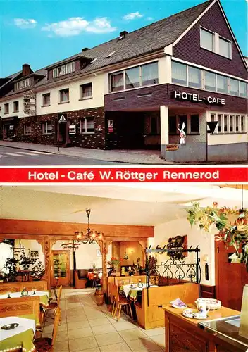 AK / Ansichtskarte 73875865 Rennerod Hotel Café Roettger Restaurant Rennerod
