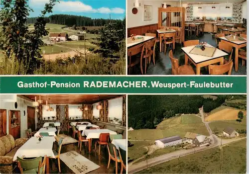 AK / Ansichtskarte 73875870 Faulebutter Gasthof Pension Rademacher Gastraum Landschaft Luftbild Faulebutter