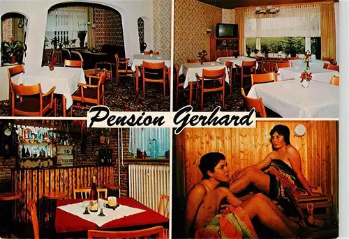 AK / Ansichtskarte 73875883 Usseln Pension Gerhard Gastraum Sauna Usseln