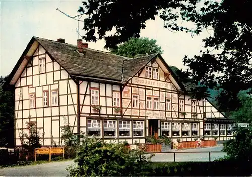 AK / Ansichtskarte  Neuhaus_Solling Hotel Brauner Hirsch Fachwerkhaus Neuhaus Solling