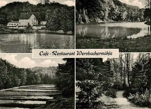 AK / Ansichtskarte  Witzhelden_Leichlingen Café Restaurant Wersbachermuehle Fischteiche Waldpartie 