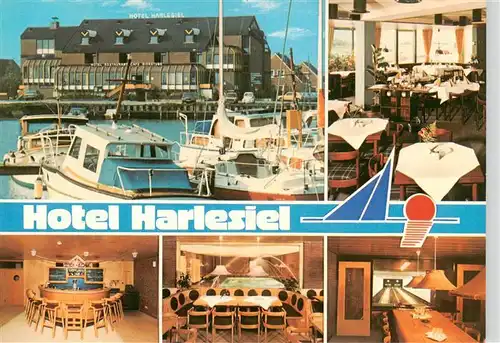 AK / Ansichtskarte 73875904 Harlesiel Hotel Harlesiel Restaurant Kegelbahn Yachthafen Harlesiel