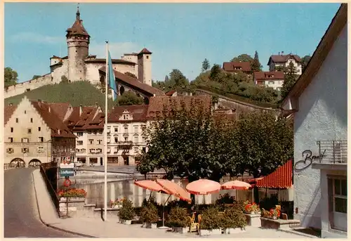 AK / Ansichtskarte  Feuerthalen Lunch und Tea Room Bossart mit Schlossblick Feuerthalen