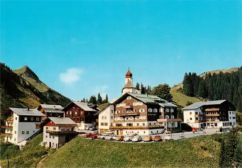 AK / Ansichtskarte  Damuels_Vorarlberg_AT Gasthof Adler mit Damuelser Horn 