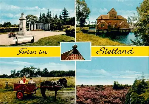 AK / Ansichtskarte  Ihlienworth Ferien im Sietland Monument Schloss Ponykutsche Heidelandschaft Ihlienworth