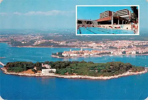 AK / Ansichtskarte 73876005 Porec_Croatia Hotel Pical Schwimmbad Fliegeraufnahme 