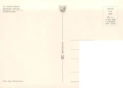 AK / Ansichtskarte  Rajecke_Teplice_Bad_Rajetz_SK Kupelny dom 