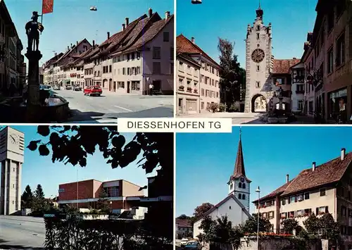 AK / Ansichtskarte  Diessenhofen_TG Ortspartien Stadttor Kirche 