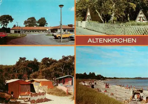 AK / Ansichtskarte 73876114 Altenkirchen_Ruegen Kaufhalle Bungalows Campingplatz Drewoldke Strand Altenkirchen Ruegen
