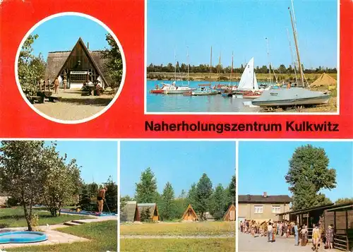 AK / Ansichtskarte 73876122 Kulkwitz_Markranstaedt Fischerhuette Seglerhafen Minigolfanlage Campingplatz Blockhuetten 