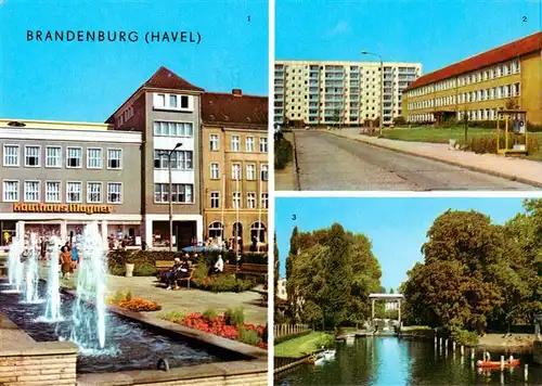 AK / Ansichtskarte  Brandenburg__Havel Kaufhaus Magnet am Molkenmarkt Bertolt Brecht Oberschule Stadtschleuse 