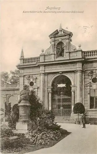 AK / Ansichtskarte  Augsburg Kunsthistorische Ausstellung und Bismarckdenkmal Augsburg